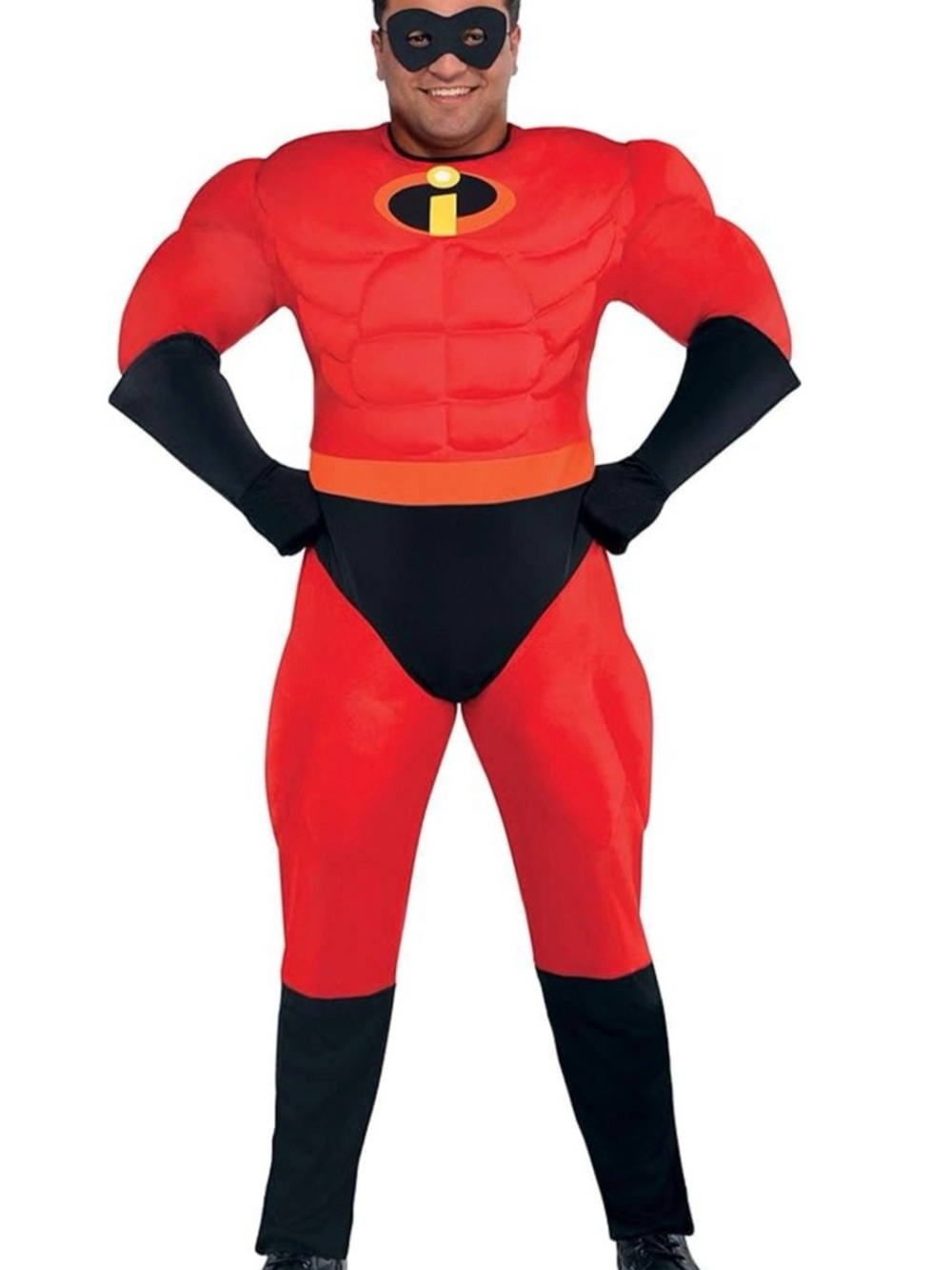 Mr. Incredible Adult Standard Size Up To 44 Muscle Costume NWT